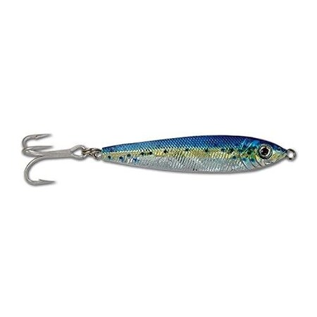 Got-Cha Jigfish Lure, 3 34, 3 Oz, 20 Treble Hook BlueYellowSilver JF3-BYS
